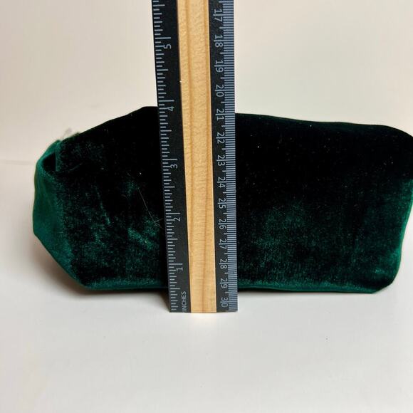 NEW JCrew Women's Velvet Emerald Green Double Knot Hobo Hand Bag in Old Forest - Picture 9 of 9